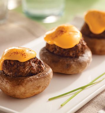 cheeseburger stuffed mushrooms advanced food products