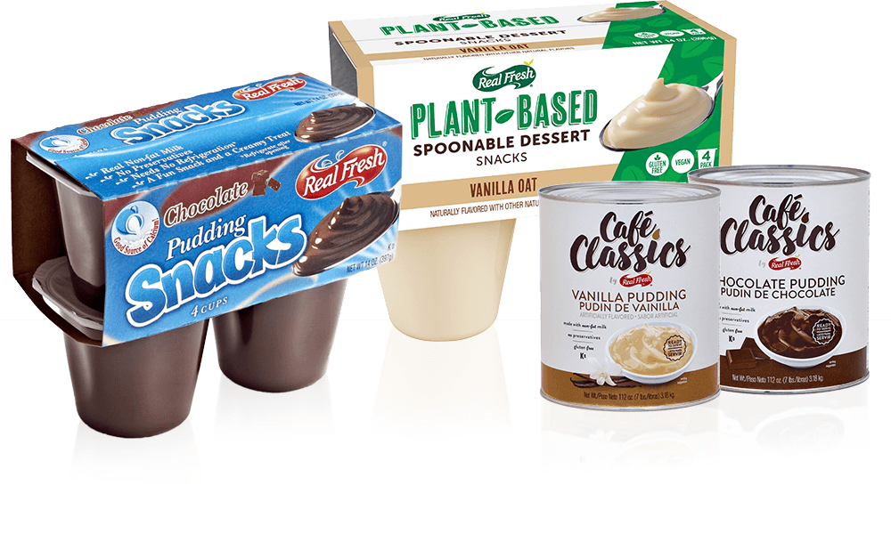 Our spoonable puddings are the perfect afternoon treat or ready-made ingredients with versatile packaging and brand options to fit your needs.