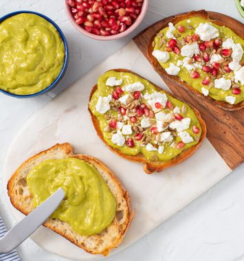 pomegranate goat cheese toast recipe advanced food products