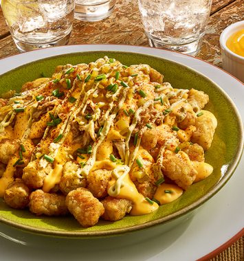pulled chicken tot chos recipe advanced food products